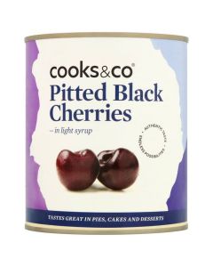 COOKS&CO PITTED BLACK CHERRIES 1 X 850g