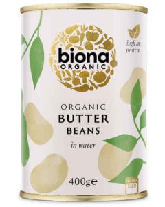 BIONA ORG BUTTER BEANS 400G X 6