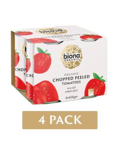 BIONA ORG CHOPPED TOMATOES 4 PACK 400G X 4 X 1