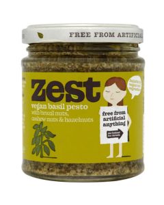 ZEST BASIL PESTO SUITABLE FOR VEGANS 6 X 165G