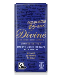 DIVINE 38% MILK CHOCOLATE WITH BISCUIT5X90G