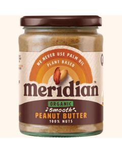 MERIDIAN ORGANIC SMOOTH PEANUT BUTTER NAS 470G X 1