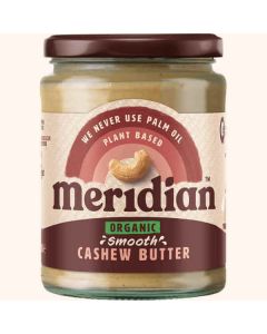 MERIDIAN ORGANIC SMOOTH CASHEW NUT BUTTER 470G X 1