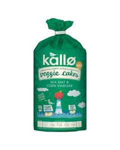 KALLO SALT AND VINEGAR VEGGIE CAKES 122G X 1