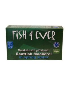 FISH4EVER SCOTTISH MACKEREL IN SPRING WATER 1 X 125G