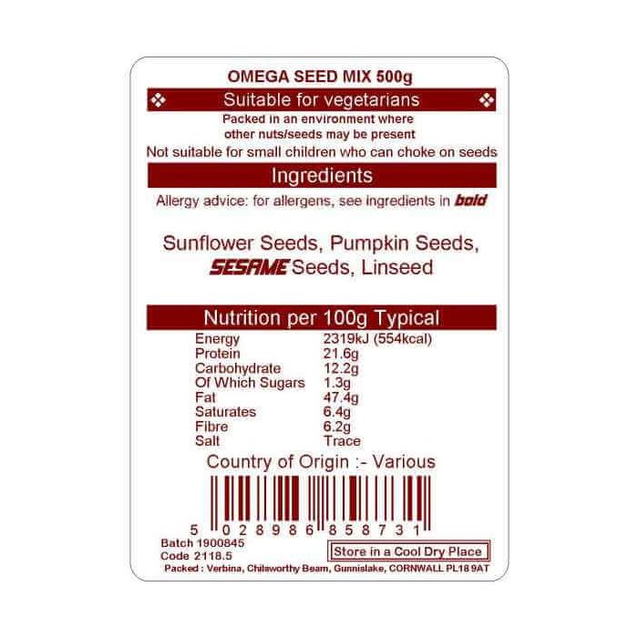 OMEGA SEED MIX 500GM