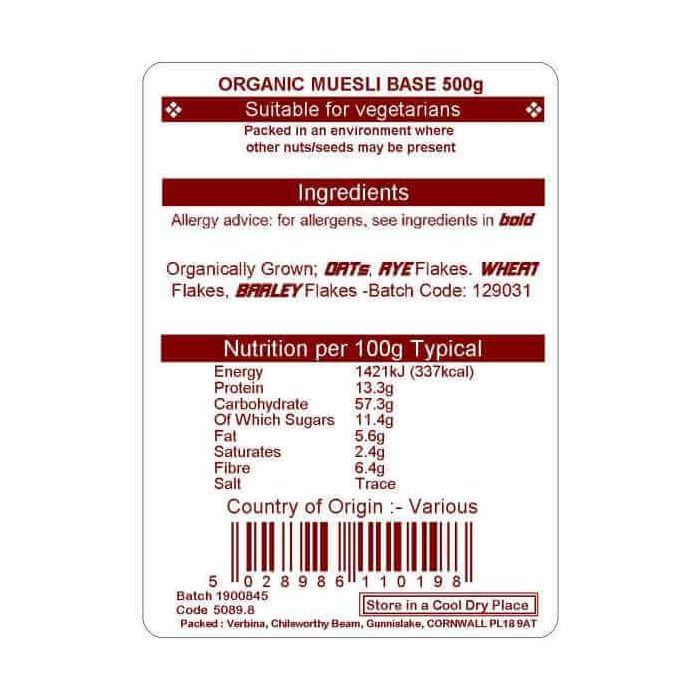 MUESLI BASE ORG 500G