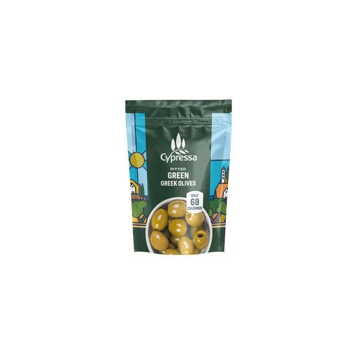 CYPRESSA GREEN GREEK OLIVES ON OLIVE OIL 12 X 50G