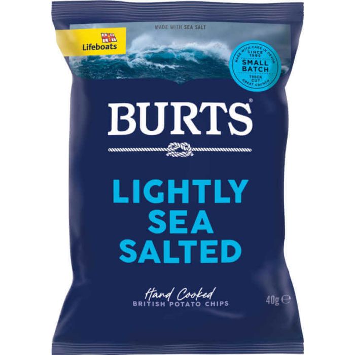 BURTS LIGHT SALT 20 X 40G (DARK BLUE)