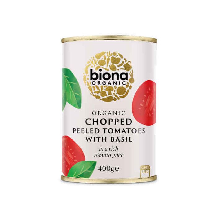 BIONA ORG CHOPPED TOM + BASIL 400G X 12