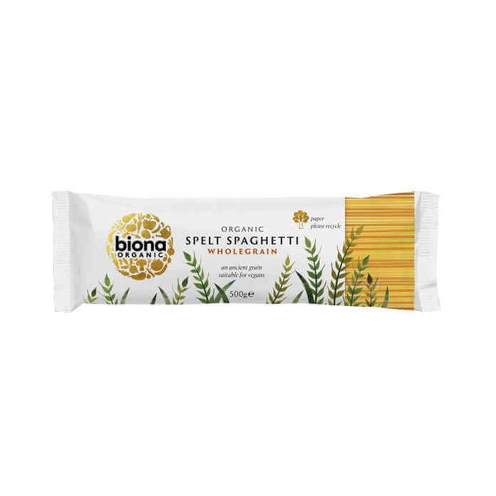 BIONA SPELT WHOLEGRAIN SPAGHETTI ORGANIC 500G X 1