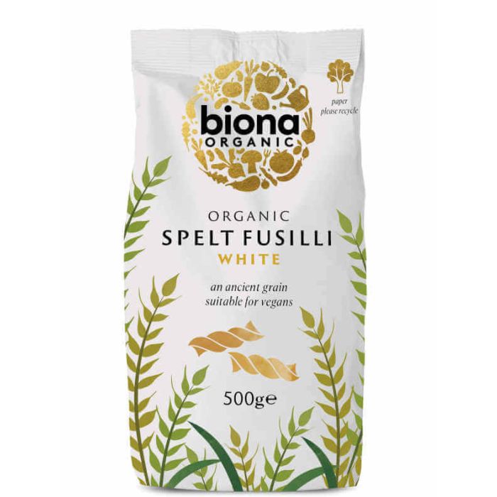 BIONA SPELT WHITE FUSILLI ORGANIC 500G X 1