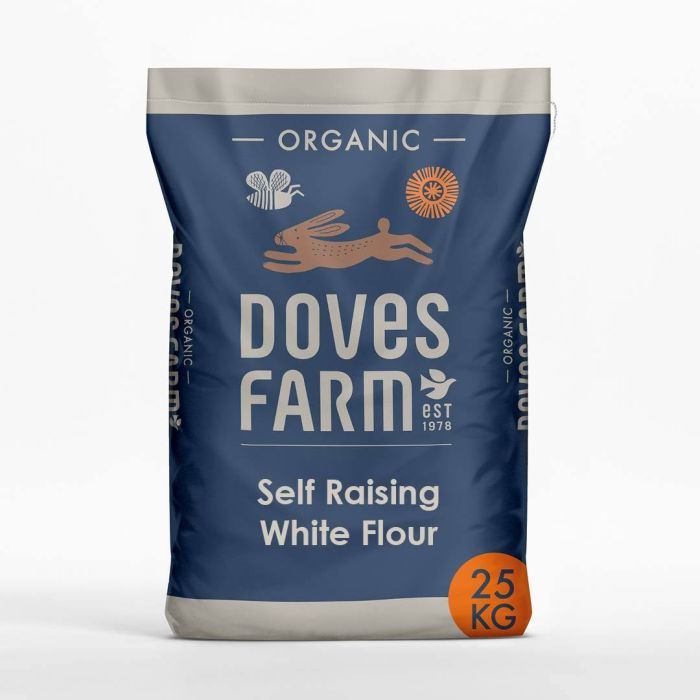 DOVES ORGANIC SELF RAISING WHITE FLOUR 25KG