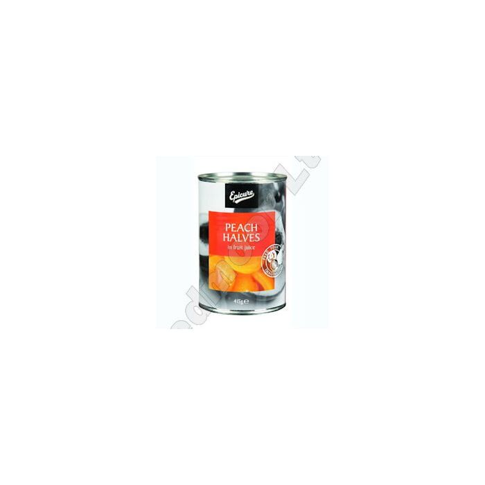 EC PEACH HALVES IN FRUIT JUICE 12X410G