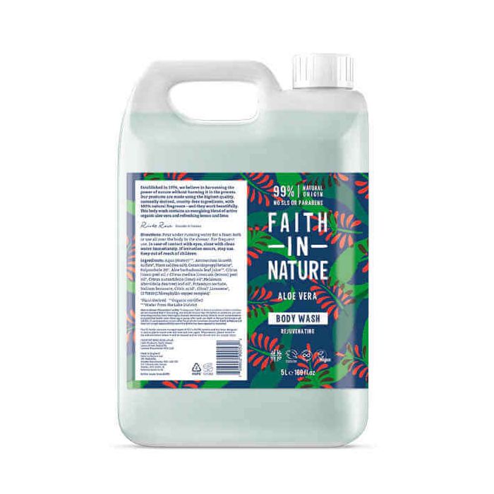 FAITH BODY WASH ALOE VERA 5LTR