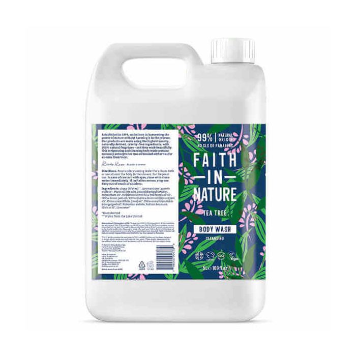 FAITH BODY WASH TEA TREE 5LTR