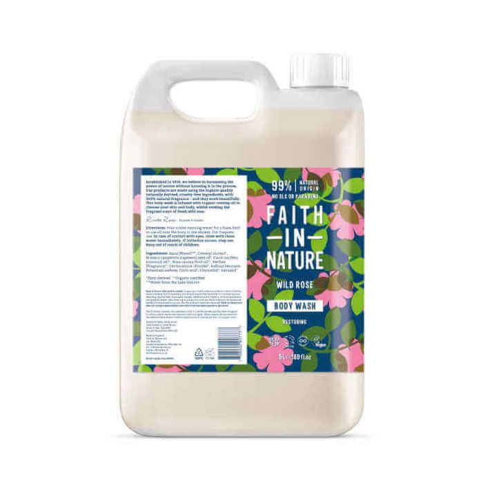 FAITH BODY WASH WILD ROSE 5LTR