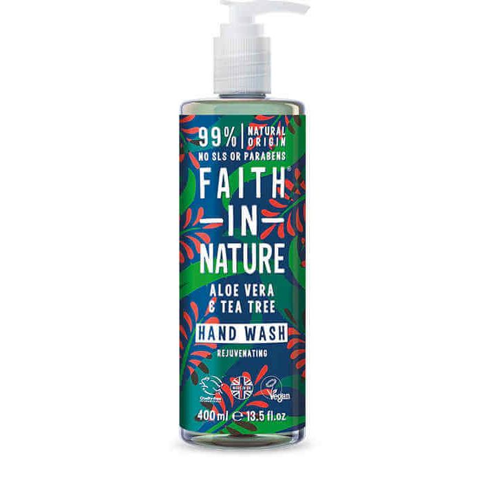 FAITH ALOE VERA & T/TREE HAND WASH 400ML X 6