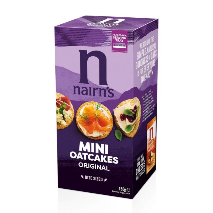 NAIRNS MINI OAT CAKES 150G X 8