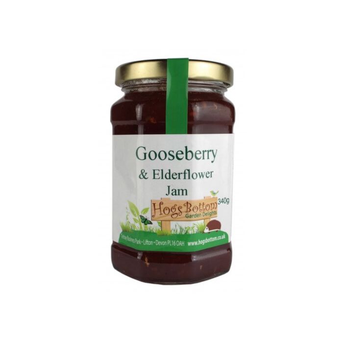 HB GOOSEBERRY & ELDERFLOWER JAM 340G