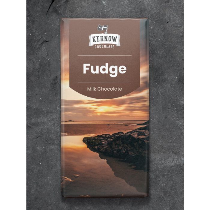 KERNOW MILK FUDGE CHOC 18X100G