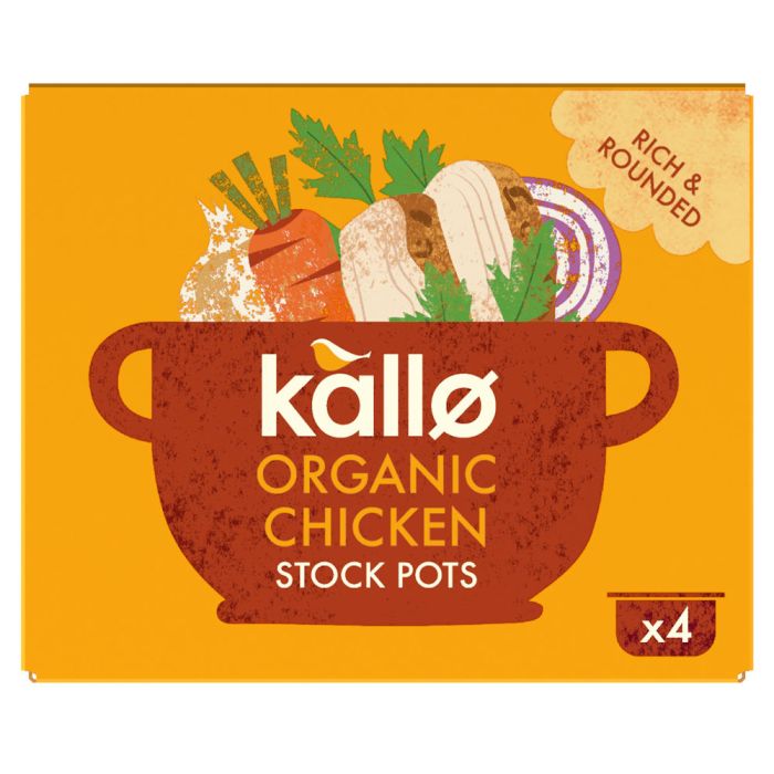 KALLO ORGANIC CHICKEN STOCK POT (4X24G) X 8