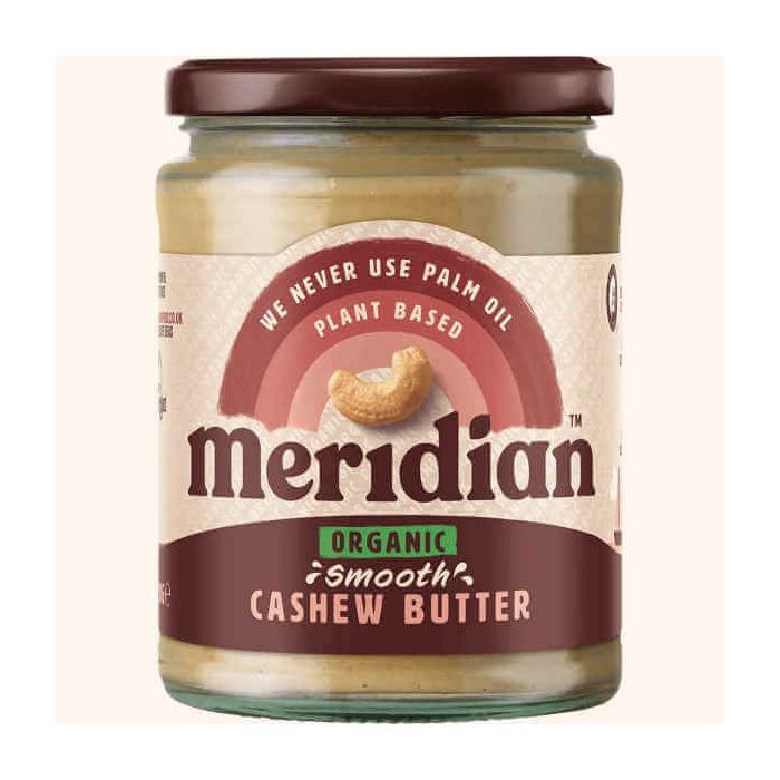 MERIDIAN ORGANIC SMOOTH CASHEW NUT BUTTER 470G X 1