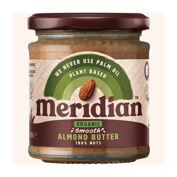 MERIDIAN ORGANIC SMOOTH ALMOND BUTTER WITH SALT 170G X 1