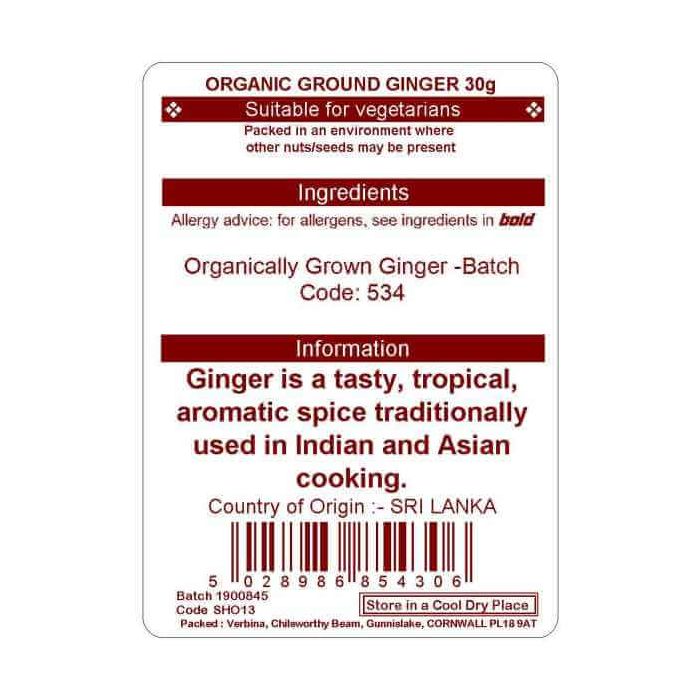 GINGER GROUND 30G (ORGANIC)