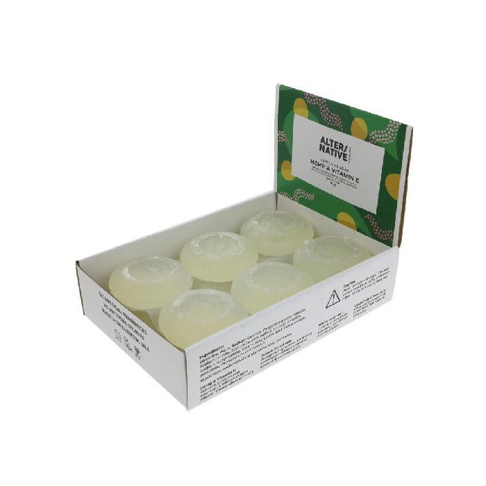 ALTER/NATIVE GLYCERINE SOAP HEMP OIL & VITE 12 X 90G