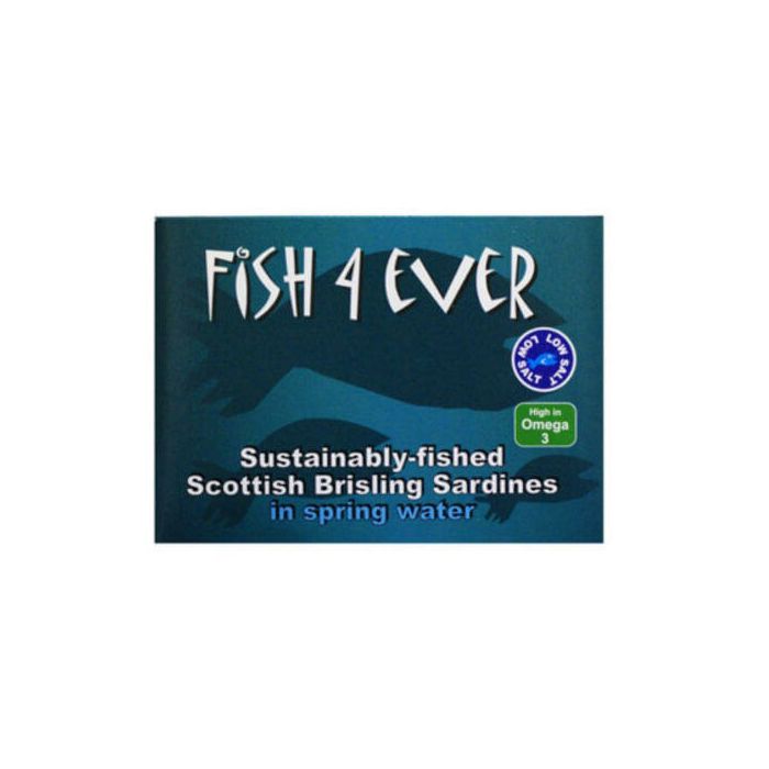 FISH4EVER SCOTTISH BRISLING SARDINES (SPRATS) IN WATER 12 X 105G