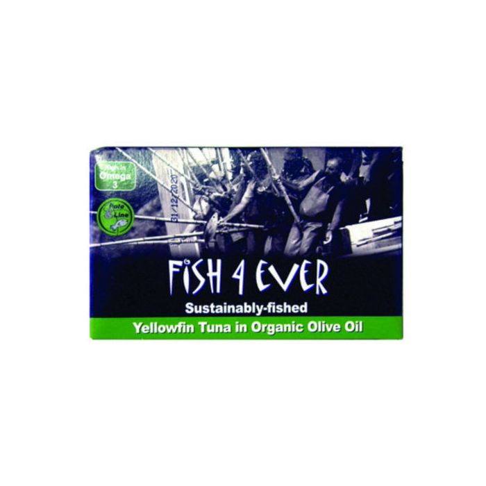 FISH4EVER YELLOWFIN TUNA IN ORGANIC OLIVE OIL 10 X 120G